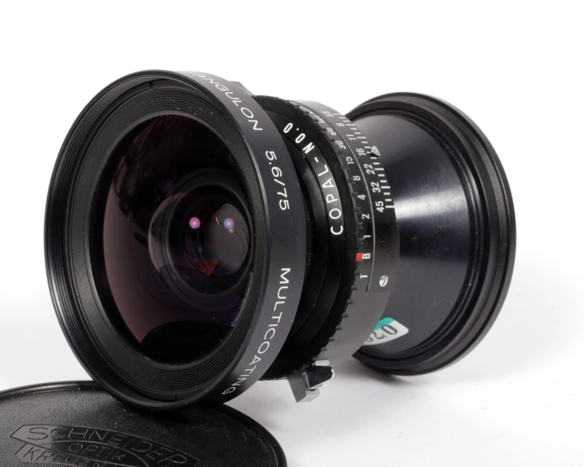 Schneider Super Angulon MC 75mm F5.6 Lens in Copal #0